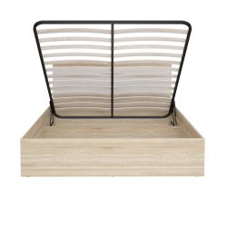 Кровать 1600 ПМ Салоу (дуб сонома/перламутр), МФ 1+1