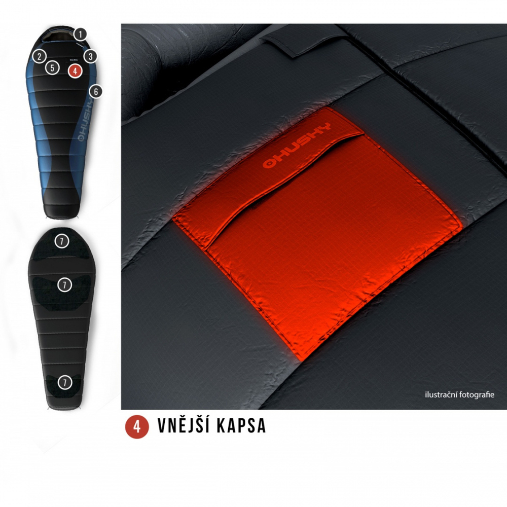 Пуховый спальный мешок Husky Drape -20