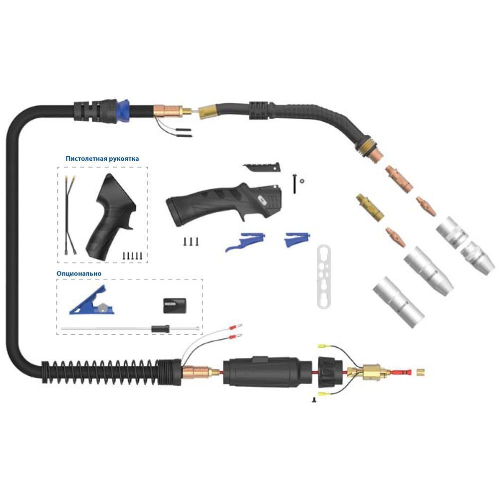 Горелка полуавтоматическая M6-430A Air x 3м