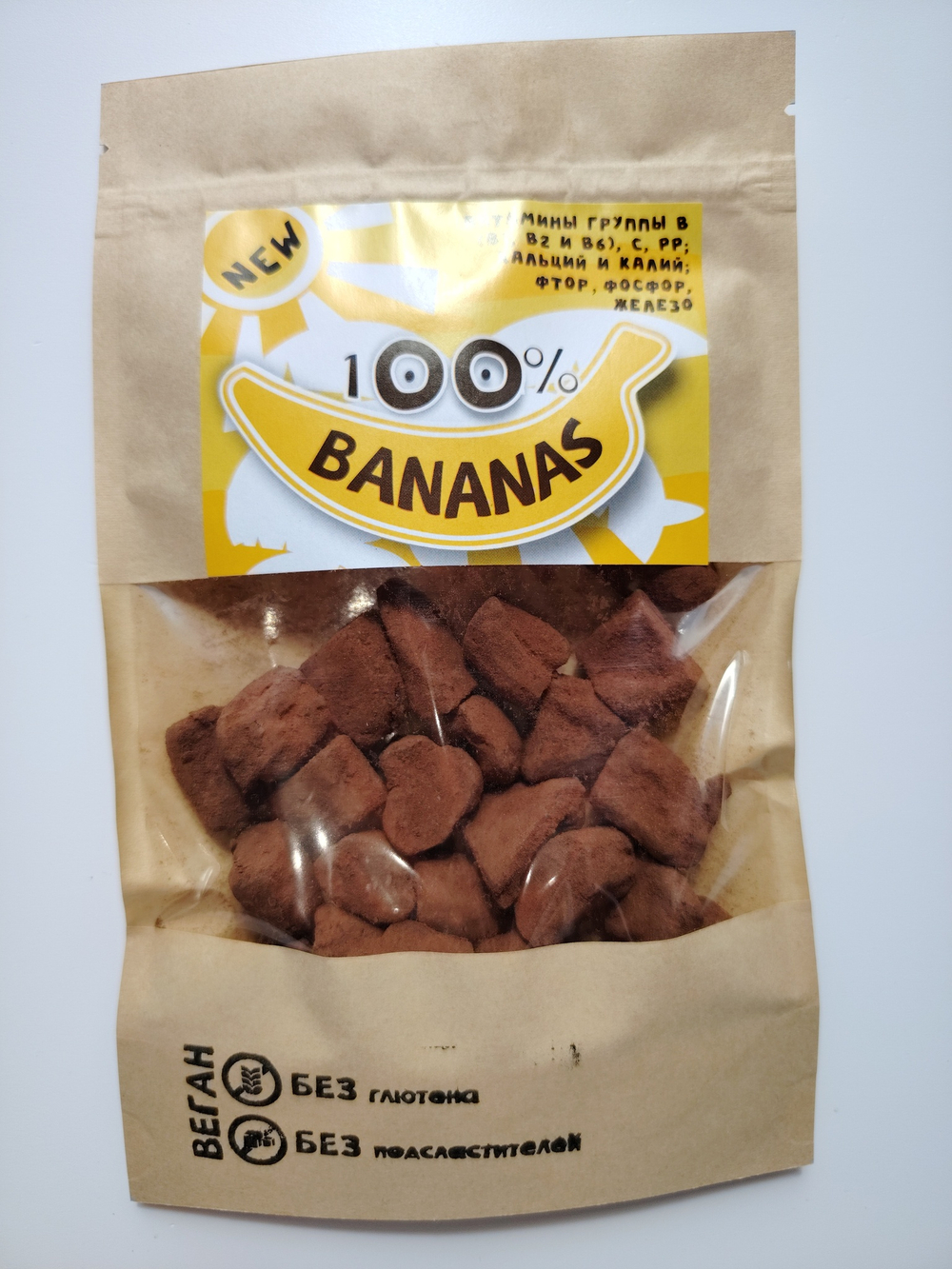 Бананы вяленые в какао "Стандарт", 100 г