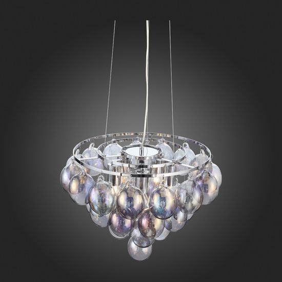 SL432.703.05 Люстра подвесная ST-Luce Хром/Перламутровый E27 5*60W SOSPIRO