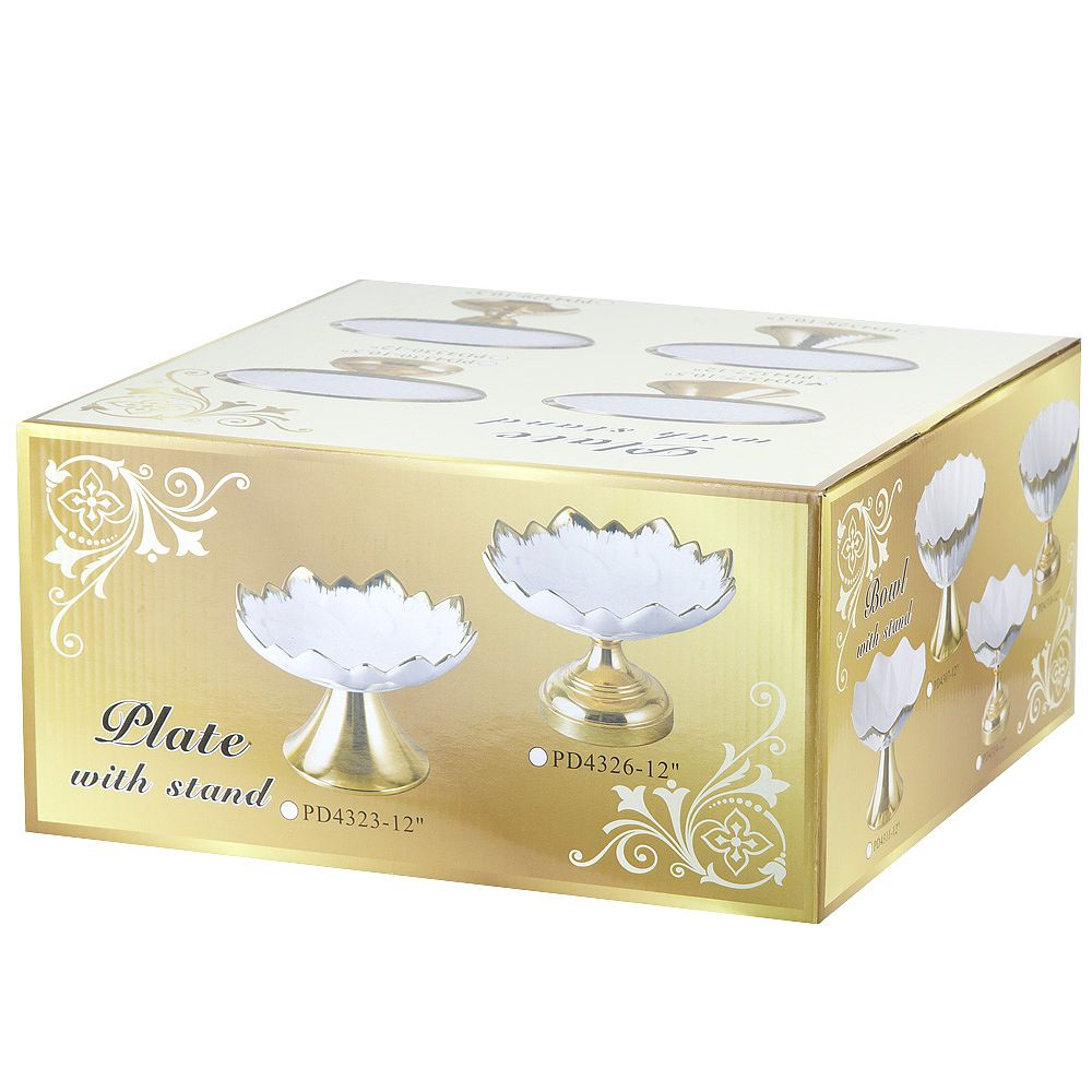 Блюдо на ножке " " 30,5х30,5х13см (фарфор) (подарочная упаковка)