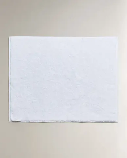 ZARA HOME КОВРИК ДЛЯ ВАННОЙ, ИЗ ХЛОПКА С РЕЛЬЕФНЫМ УЗОРОМ, БЕЛЫЙ