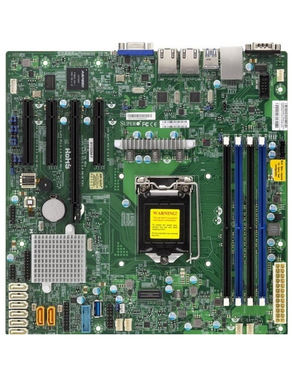 Supermicro MBD-X11SSM-F-B Серверная материнская плата, Single SKT, Intel C236 PCH chipset, 8 x SATA3, 2 x SATA DOM, 2 x GbE LAN, IPMI LAN,mATX Retail.
