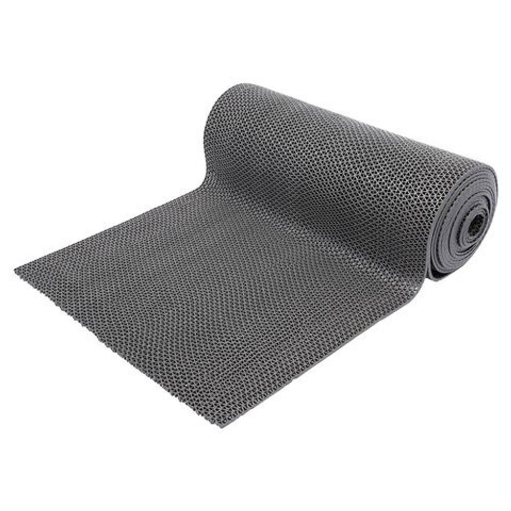 Коврик-дорожка ячеистый грязезащитный "Zig-Zag", 0,9х10 м, толщина 5 мм, ПВХ серый, В РУЛОНЕ, VORTEX, 22156