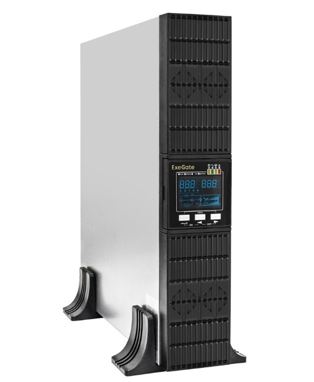 Источник бесперебойного питания  Exegate PowerExpert ULS-3000.LCD.AVR.1SH.2C13.USB.RS232.SNMP.2U
