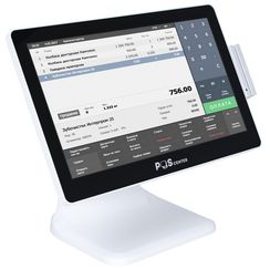 Сенсорный моноблок POScenter Atlas (15.6", PCAP, AG-J4125, RAM 8Gb, SSD M2 SATA 128Gb, MSR) стенд NS, БЕЛЫЙ, Windows 10 IoT Embb