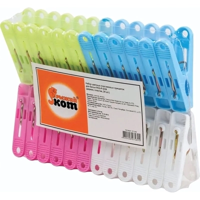 Прищепки для белья пластиковые PEG-P-Sв наборе 24 шт. (пластик, металл)