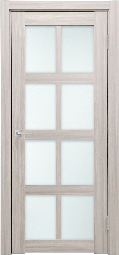 Межкомнатная дверь Мюнхен 01 ДО / Цвет тон Белая лиственница / Остекление "Сатинат белое" / Двери Верда