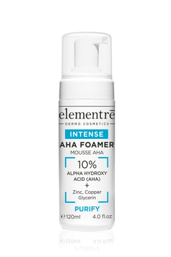Пенка-пилинг с Альфа-гидрокислотами - 10% ALPHA HYDROXY ACID - AHA FOAMER 120 ml. от Elementrè Dermo Cosmetics, Швейцария, для жирной и комбинированной кожи, с тусклым цветом лица