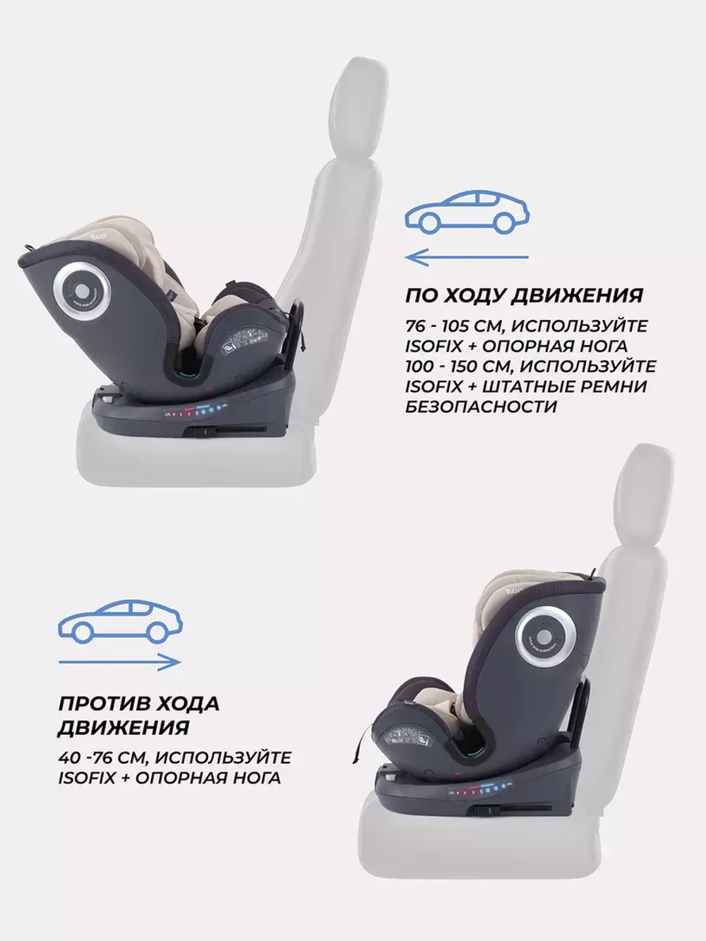 Автокресло RANT TP01 MultiFix (40-150см)