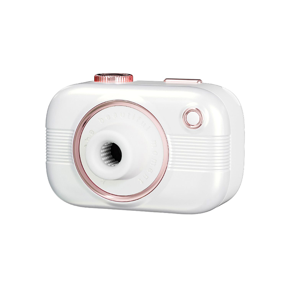 Белый стимулятор в форме фотоаппарата Alberta с вибрацией и вакуумом (Цвет: белый)