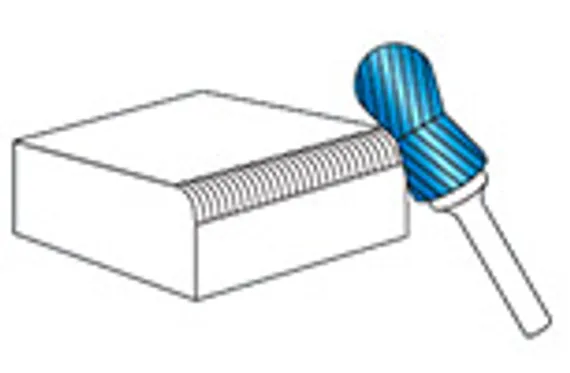 Комбинированная борфреза Karnasch Curve + Цилиндр со сферическим концом