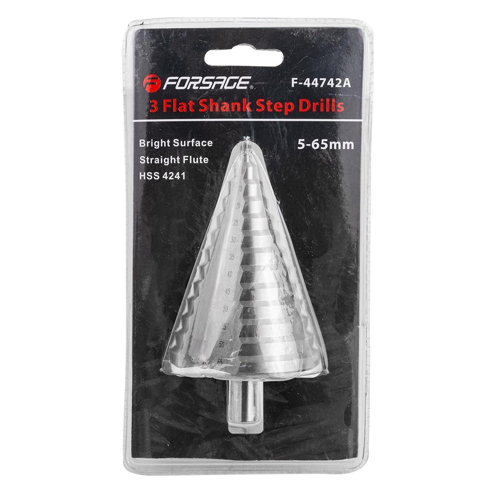 Сверло ступенчатоеHSS4241( 5-65мм)в блистере Forsage F-44742A