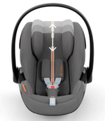 Коляска 3 в 1 Cybex Priam IV Rosegold и автокресло Cloud G i-Size Lava Grey Plus Leaf Green