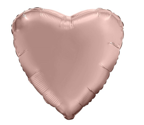 Шар сердце Розовое золото