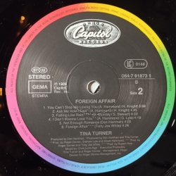 Винтажная виниловая пластинка LP Tina Turner Foreign Affair (Germany 1989) Steamy Windows