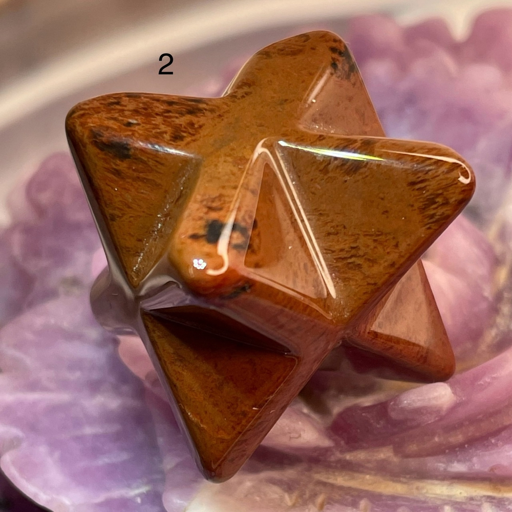 47049 Обсидиан коричневый Меркаба 20мм