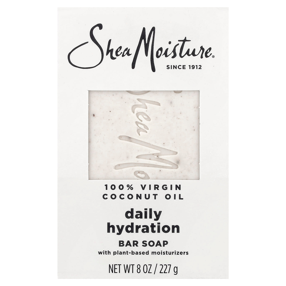 SheaMoisture, кусковое мыло для ежедневного увлажнения, 100% нерафинированное кокосовое масло, 227 г (8 унций)