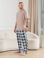 Брюки мужские Тор-1 Виотекс КЛЕТКА БИРЮЗА