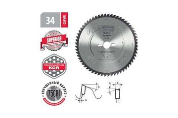 Диск пильный для торцовочных станков 254x2.4x30 мм, 80T, A=-5° ATB WOODWORK 34.254.80