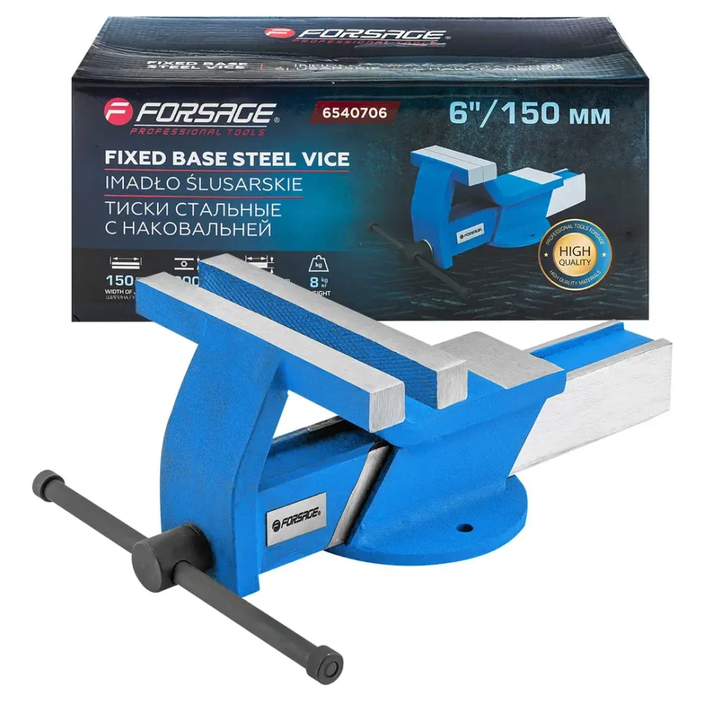 Тиски стальные с наковальней 6''-150мм Forsage F-6540706