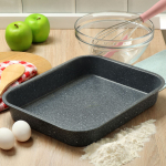 Форма для выпечки сталь, 27х37х5 см, антиприг, прямоуг, Daniks, Гранит, K-432-LSC
