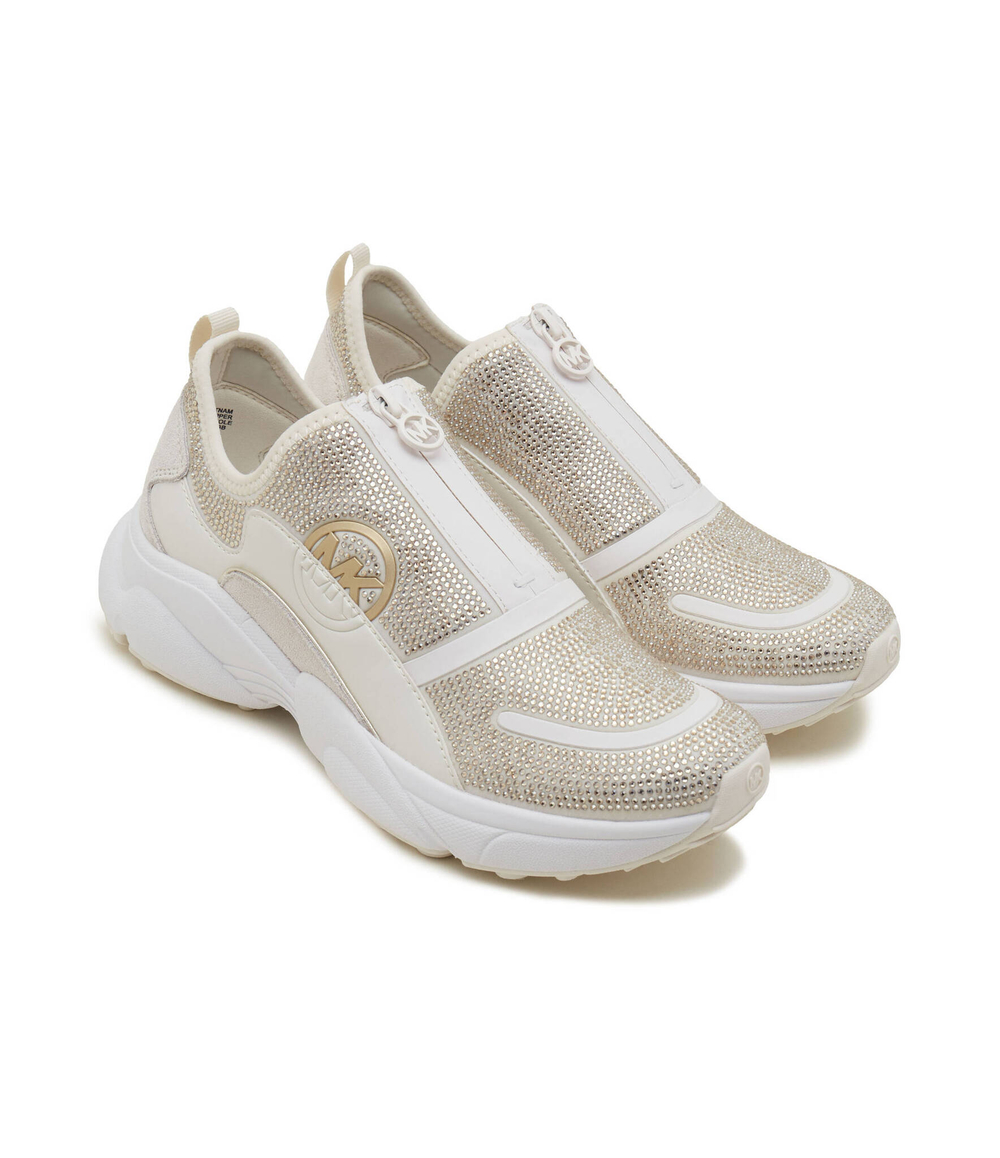 Кроссовки SAMI ZIP TRAINER Michael Kors - бежевый(43H3SMFSCD)