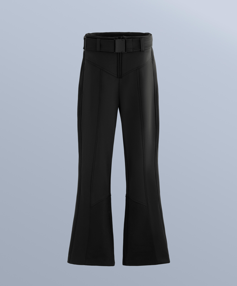 OYSHO Водонепроницаемые расклешенные эластичные брюки SKI с высокой посадкой, черный