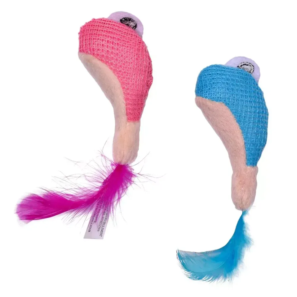 Игрушка Petstages для кошек Dental "Креветки" с кошачьей мятой 2 шт.