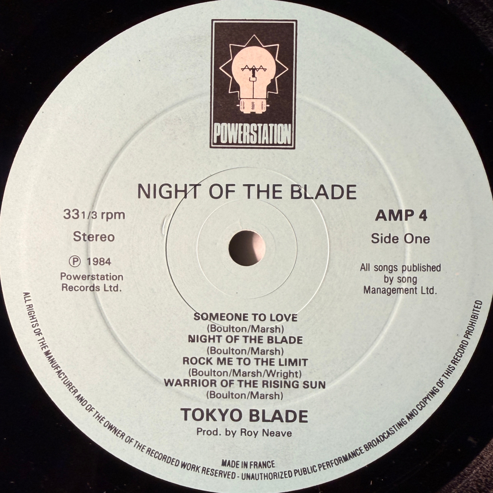 Tokyo Blade ‎– Night Of The Blade (Франция 1984г.)
