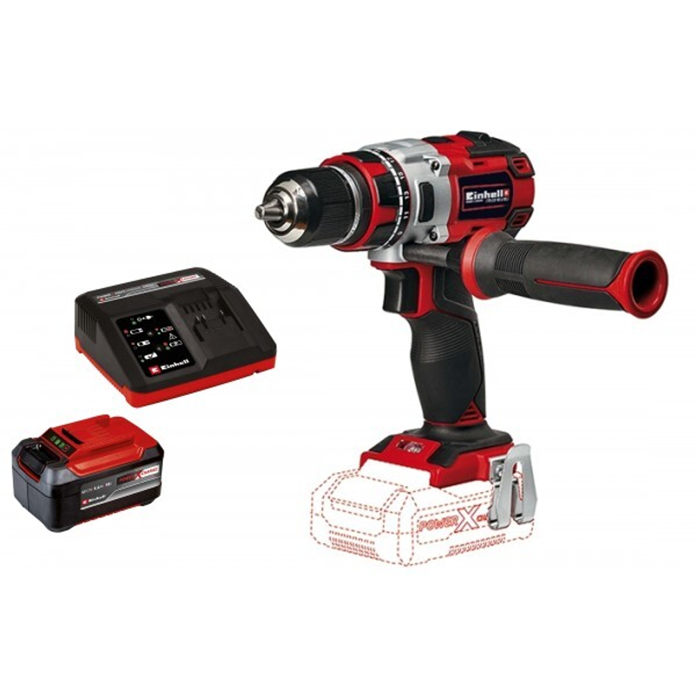 Дрель-шуруповерт 18V Einhell PXC TE-CD 18 Li BL б/щ 60Нм АКБ PXC Plus 5,2Ач и ЗУ 4А