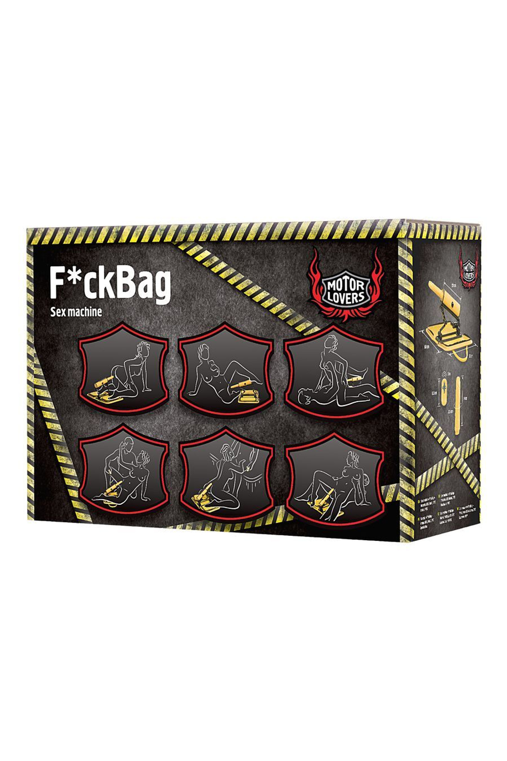 Секс-машина F*ckBag MotorLovers by TOYFA, ABS, желтый, 36 см