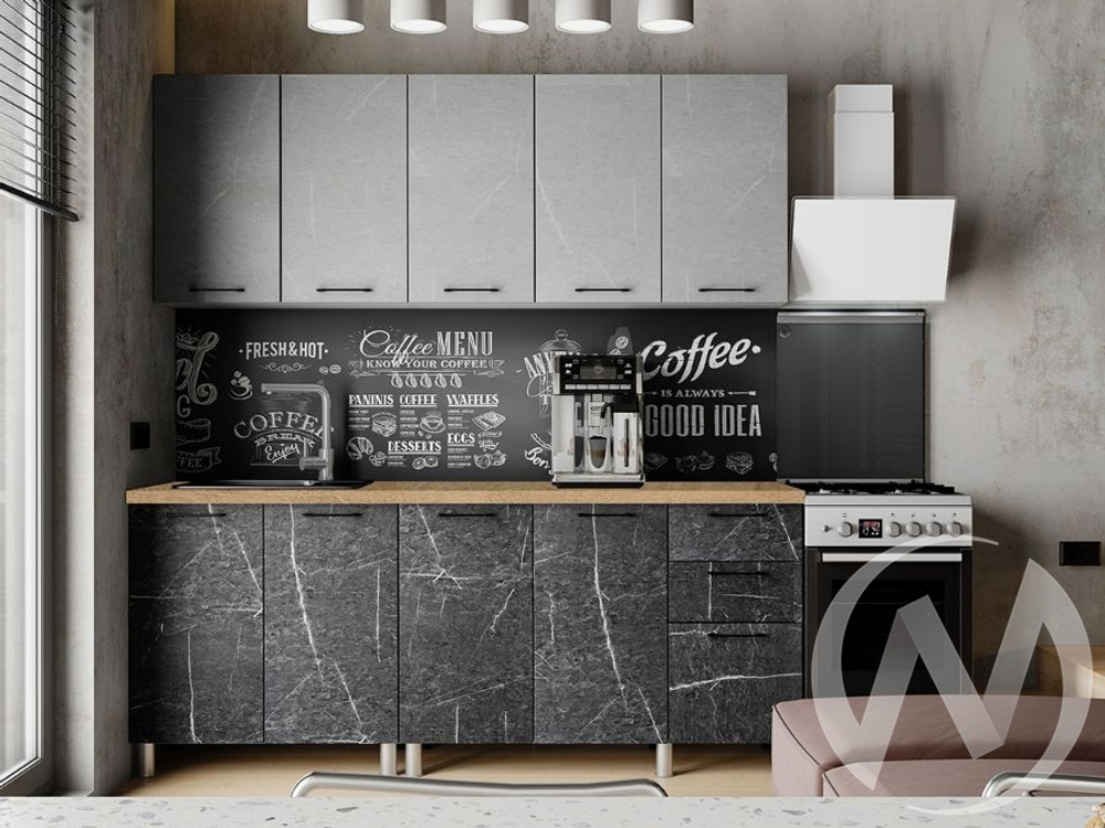 Кухня Мэйбл 2.0м 38мм дуб бунратти