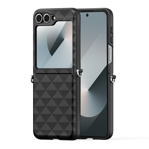 Складной чехол-книжка черного цвета от Dux Ducis для Samsung Z Flip 6, серия Fitt Series Case