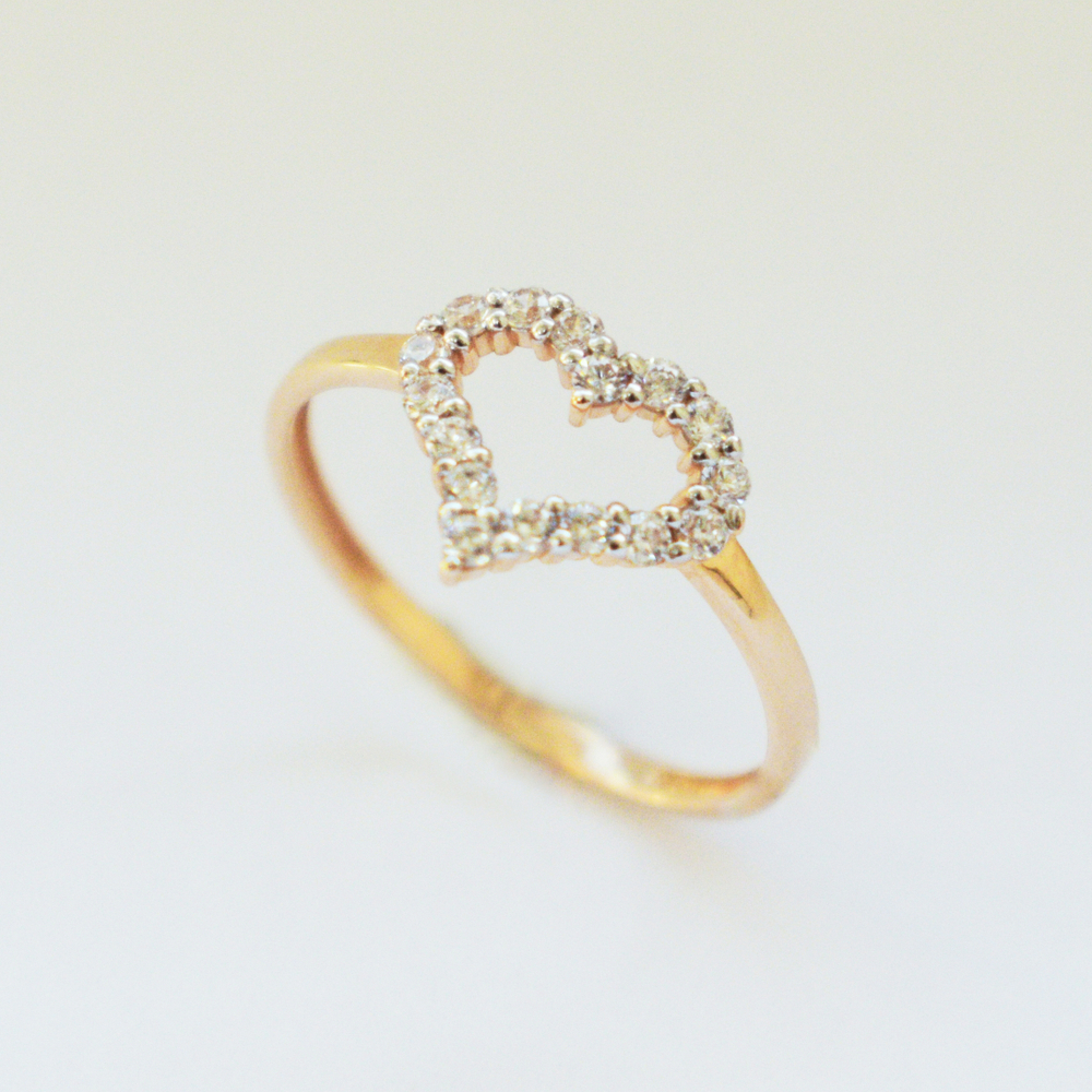 Кольцо Искрящееся Сердце