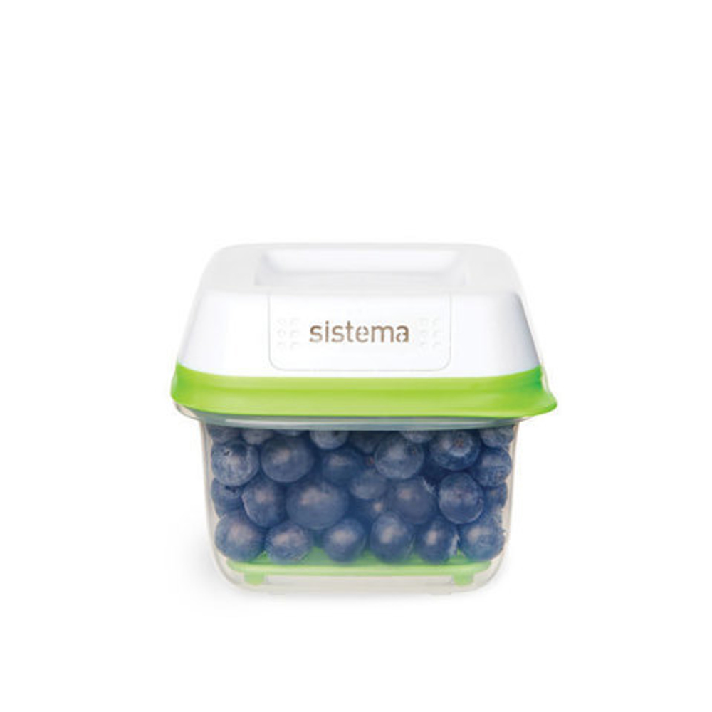 Контейнер квадратный 591мл Sistema FreshWorks зеленый