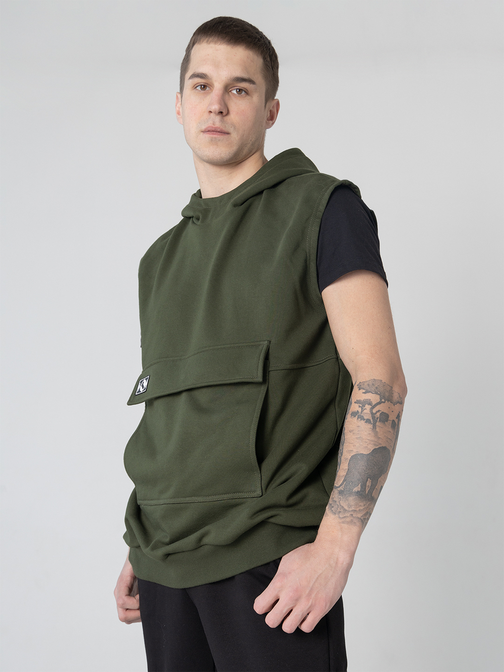 Жилет трикотажный хаки Город Горький