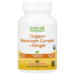 Super Nutrition, комплекс органических грибов с имбирём, 60 вегетарианских капсул