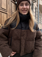 Пуховик North шоколадный