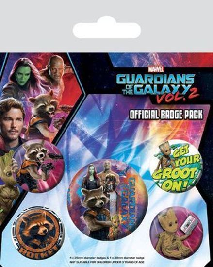Лицензионные набор значков Marvel Стражи Галактики