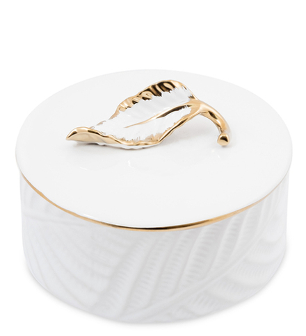 OS-181/1 Декоративная ваза с крышкой Коллекция «Листья»