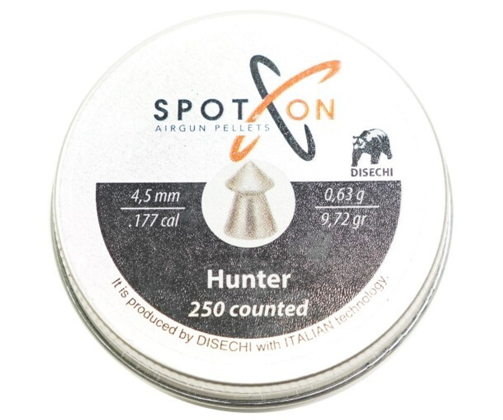 Пули SPOTON HUNTER 4,5 мм, 0,63 грамм, 250 штук