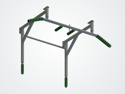 Турник-брусья навесной Рекрут 2 цв. белый Серый