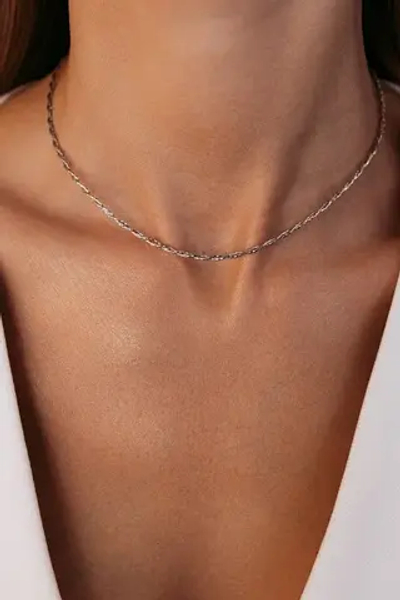 Полужесткое колье "Плетение" в серебре