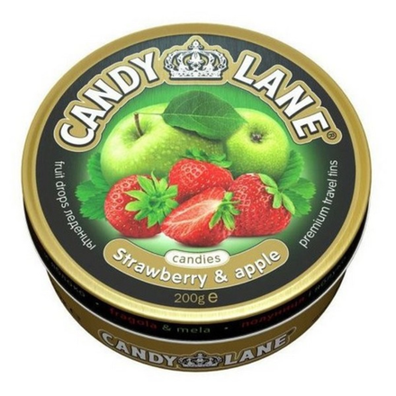 Леденцы Candy Lane клубника яблоко 200 гр