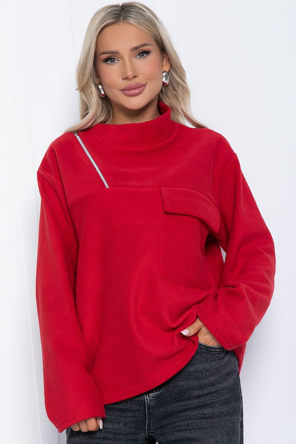 Свитшот Лори флисовый (красный) Б12556-7 LT Collection