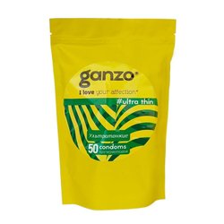 Презервативы Ganzo Ultra thin, ультратонкие, латекс, 18 см, 50 шт