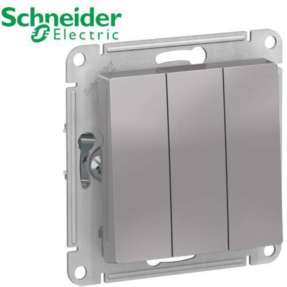 Выключатель 3-кл (алюминий) AtlasDesign Schneider ATN000331