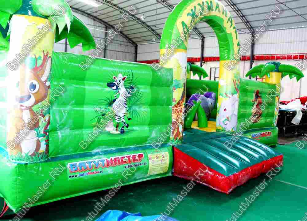 Коммерческий надувной батут "Джунгли малый"